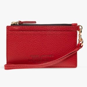 Marc Jacobs Red 'The Leather Top Zip Wristlet' Wallet